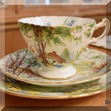 P07. Hammersley & Co Lorna Doone tea cup, saucer and plate.
